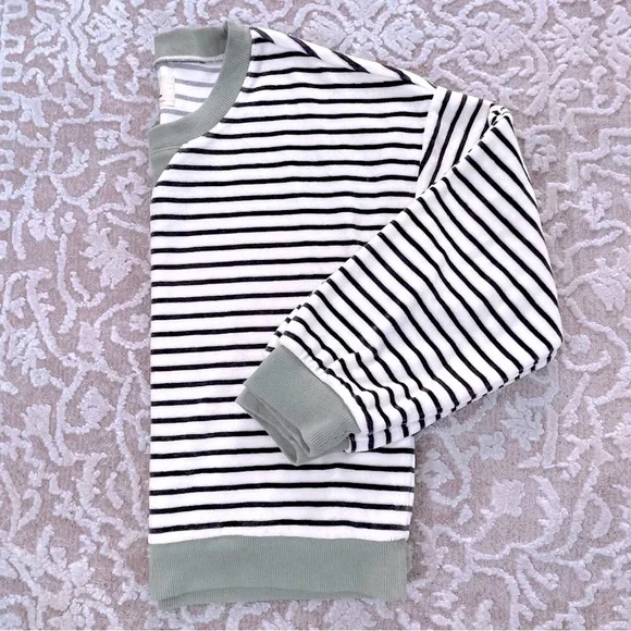 Madewell Black and White Striped Sweatshirt - Picture 11 of 15